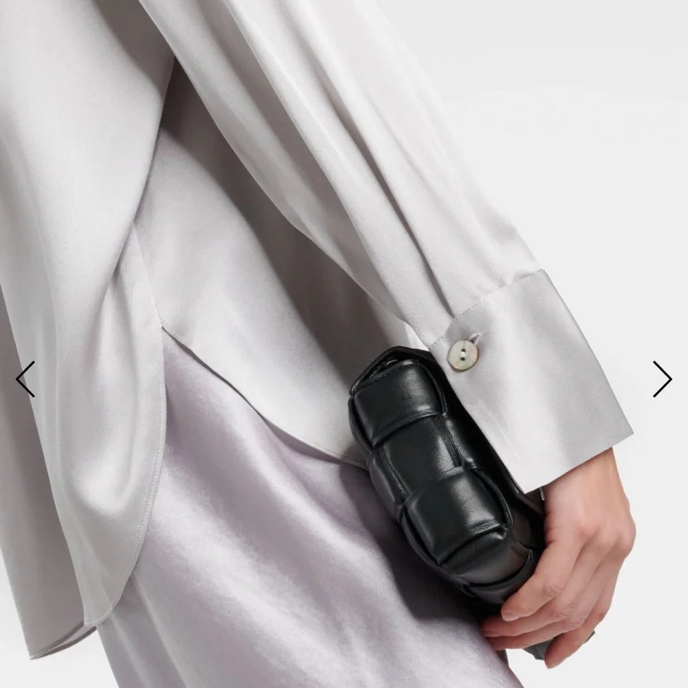 Vince Silk button up shirt gray size XXS - Picture 4 of 16